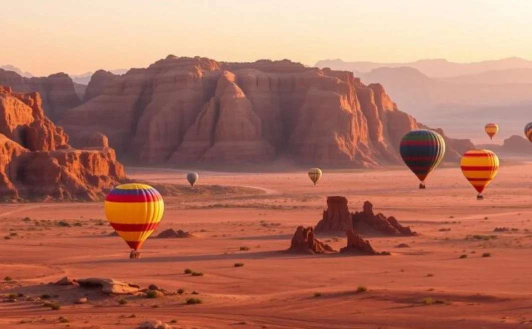 Hot Air Balloon over Wadi Rum